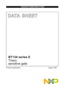 BT134 series E Triacs sensitive gate