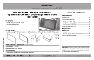 Kia Rio 2001 / Sephia 1995-2001 Spectra 2000-2001