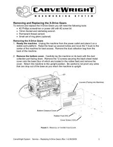 Removing and Replacing the X-Drive Gears