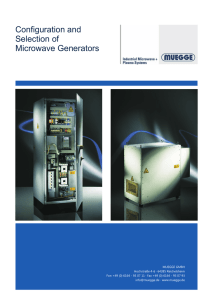 Configuration and Selection of Microwave Generators
