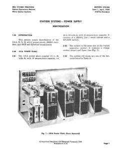 C70.025 Stations Systems Œ Power Supply Identification