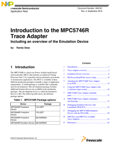 AN5181, Introduction to the MPC5746R Trace Adapter
