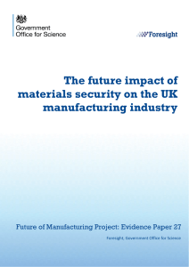 The future impact of materials security on the UK