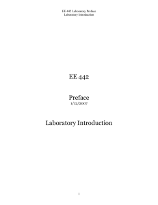 EE 442 Preface Laboratory Introduction