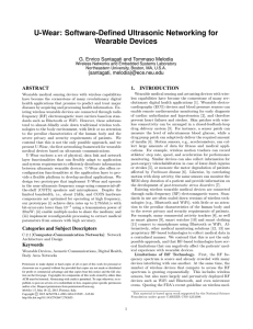 Software-Defined Ultrasonic Networking for Wearable Devices