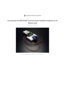 Connecting the MAX31855 Thermocouple Amplifier