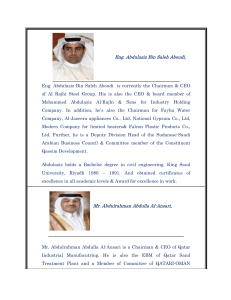 Eng. Abdulaziz Bin Saleh Aboudi, Mr. Abdulrahman Abdulla Al