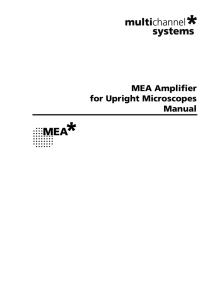 MEA Amplifier for Upright Microscopes Manual