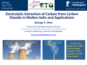 Electrolytic Extraction of Carbon from Carbon Dioxide in