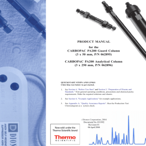 CarboPac PA200 Product Manual