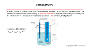 Potentiometry (zero current measurement!)