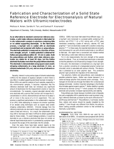 Fabrication and Characterization of a Solid State Reference