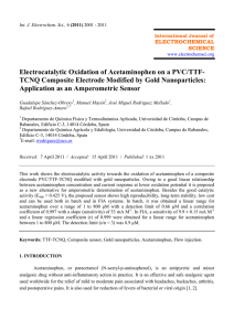 Electrocatalytic Oxidation of Acetaminophen on a PVC/TTF