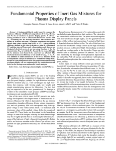 Fundamental properties of inert gas mixtures for plasma display