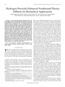 Hydrogen-Peroxide-Enhanced Nonthermal Plasma Effluent for