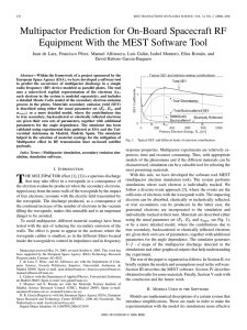 Multipactor Prediction for On-Board Spacecraft RF Equipment With