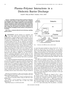 Plasma–Polymer Interactions in a Dielectric Barrier Discharge
