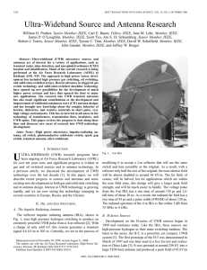 Ultra-wideband source and antenna research