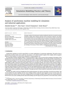 Analysis of synchronous machine modeling for simulation and