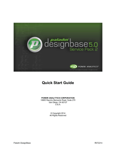Quick Start Guide - Power Analytics Corporation