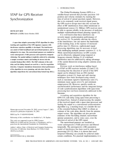 STAP for GPS receiver synchronization