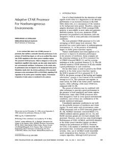 Adaptive CFAR Processor For Nonhomogeneous