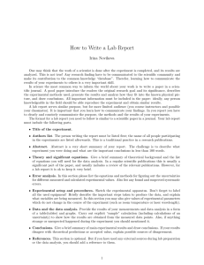 How to Write a Lab Report