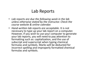 Lab Report Write up Instructions