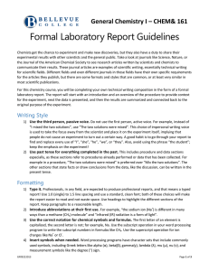 Formal Laboratory Report Guidelines