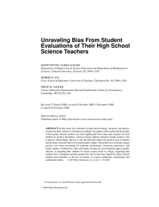 Unraveling bias from student evaluations of their high school