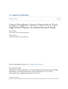 Using a Disciplinary Literacy Framework to Teach High School