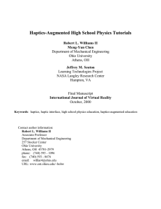 Haptics-Augmented High School Physics Tutorials