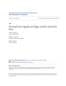 Decimal Dust, Significant Digits, and the Search for Stars