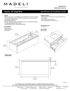 Cabinet Spec and Installation Guide