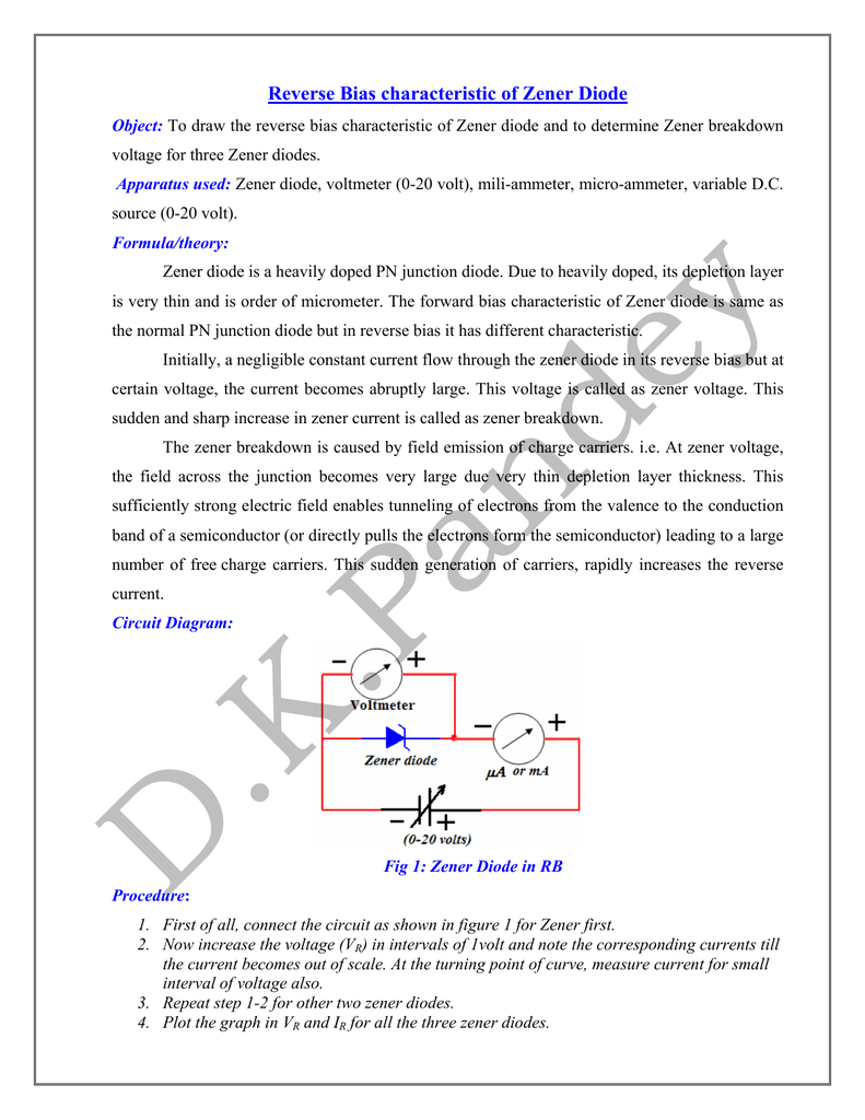 [DIAGRAM] Circuit Diagram Zener Diode Characteristics - MYDIAGRAM.ONLINE