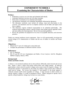 4 Experiment - Examining the Characteristics of Diodes