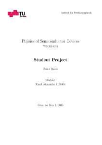 Physics of Semiconductor Devices Student Project