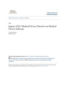 Impact of EU Medical Device Directive on Medical
