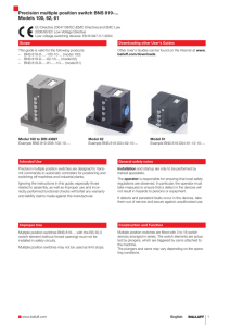 Precision multiple position switch BNS 819