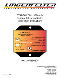 CTAP-001 Clutch/Throttle Position Activation Switch Installation