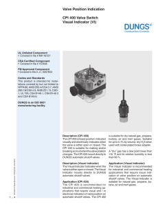 Valve Position Indication CPI 400 Valve Switch Visual