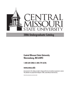 entire catalog in pdf - University of Central Missouri