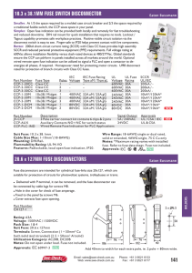 20.6 x 127MM FUSE DISCONNECTORS 10.3 x 38.1 - Swe