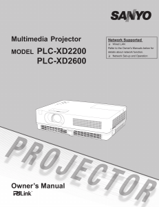 MODEL PLC-XD2200 PLC-XD2600