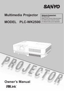 Owner`s Manual Multimedia Projector MODEL PLC