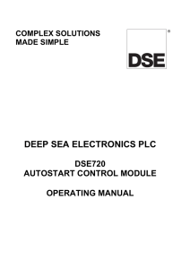 DEEP SEA ELECTRONICS PLC