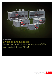 Motorized switch-disconnectors OTM and switch fuses OSM