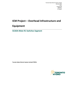 ICM Project – Overhead Infrastructure and Equipment