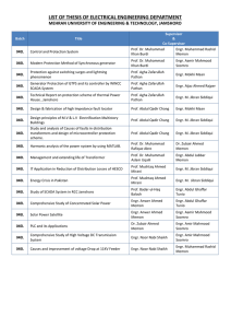 LIST OF THESIS OF ELECTRICAL ENGINEERING DEPARTMENT