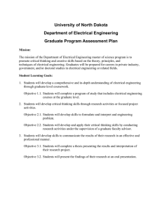 University of North Dakota Department of Electrical Engineering